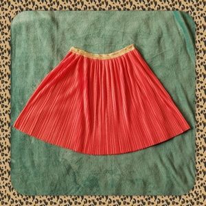 Mango colored A-line skirt